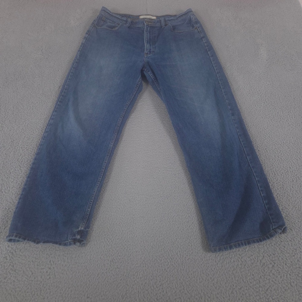 VINTAGE Urban Pipeline Jeans Mens 36x32 Blue Straight Leg Cotton Denim Y2K 90s